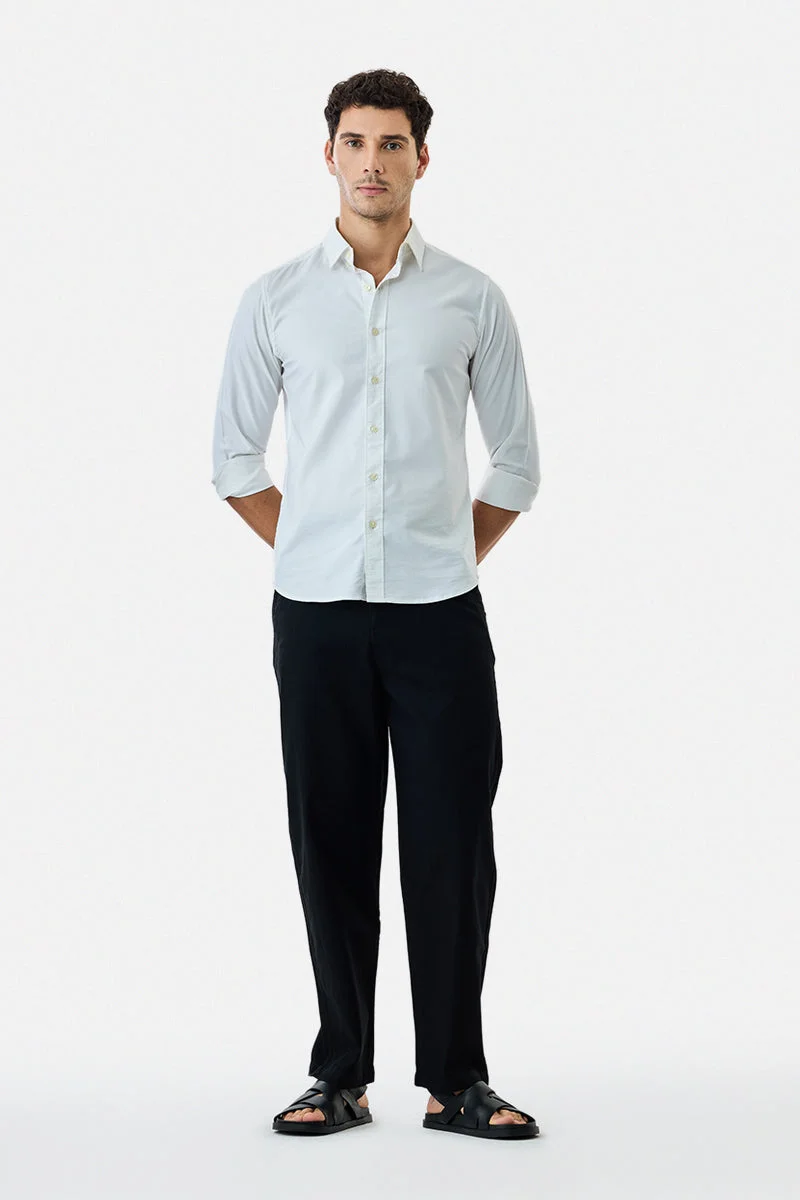 SNITCH Relaxed Fit Linen Blend Trousers